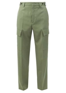 Jil Sander - Straight-leg Wool-gabardine Cargo Trousers - Mens - Green