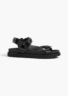 Jil Sander - Topstitched leather sandals - Black - EU 41