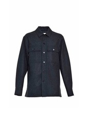 JIL SANDER Anthracite wool button-down shirt Jil Sander