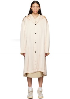 Jil Sander Beige Hooded Coat