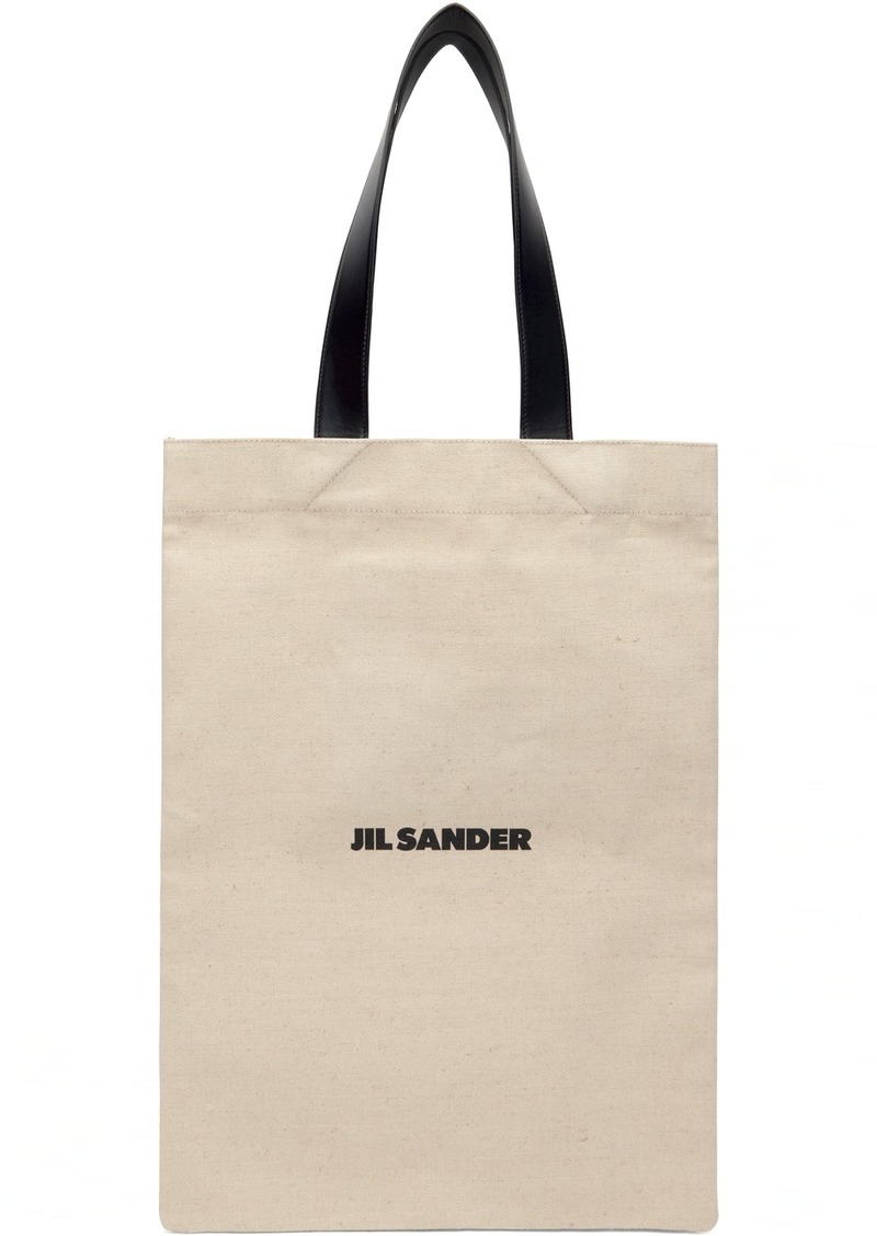 Jil Sander Beige Large Flat Shopper Tote