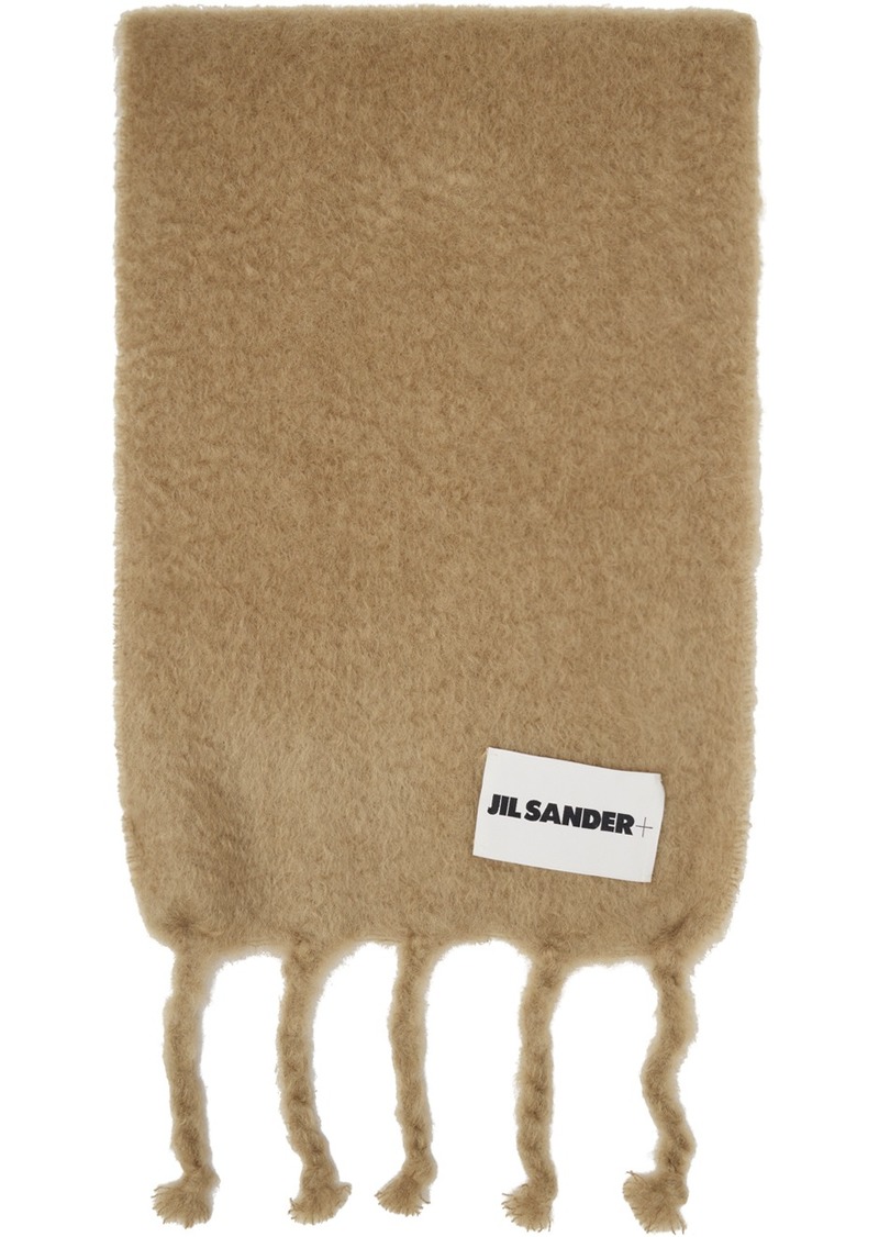 Jil Sander Beige Plain Scarf