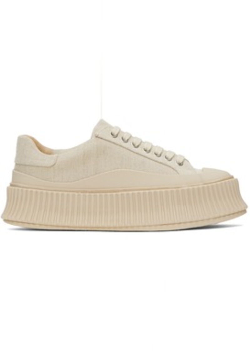 Jil Sander Beige Vulcanized Sneakers