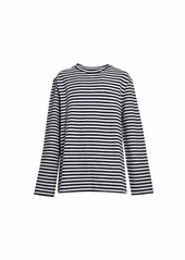 JIL SANDER Black and white striped wool long pullover Jil Sander+