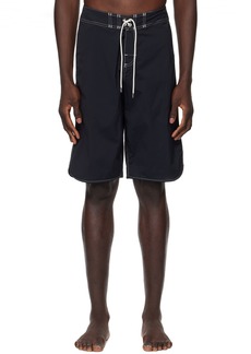 Jil Sander Black Contrast Stitch Swim Shorts