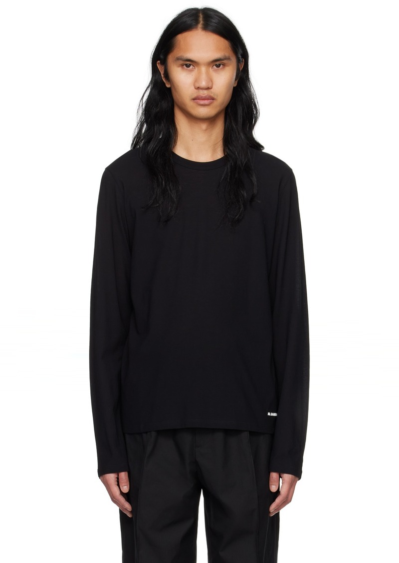 Jil Sander Black Crewneck Long Sleeve T-Shirt