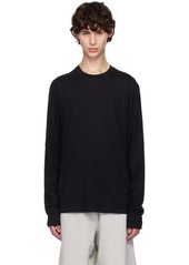 Jil Sander Black Crewneck Long Sleeve T-Shirt