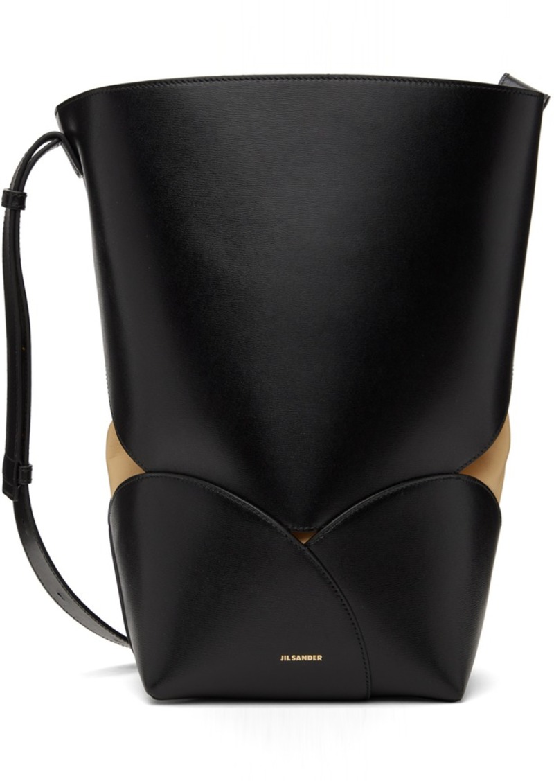 Jil Sander Black Curve Bucket Medium Bag