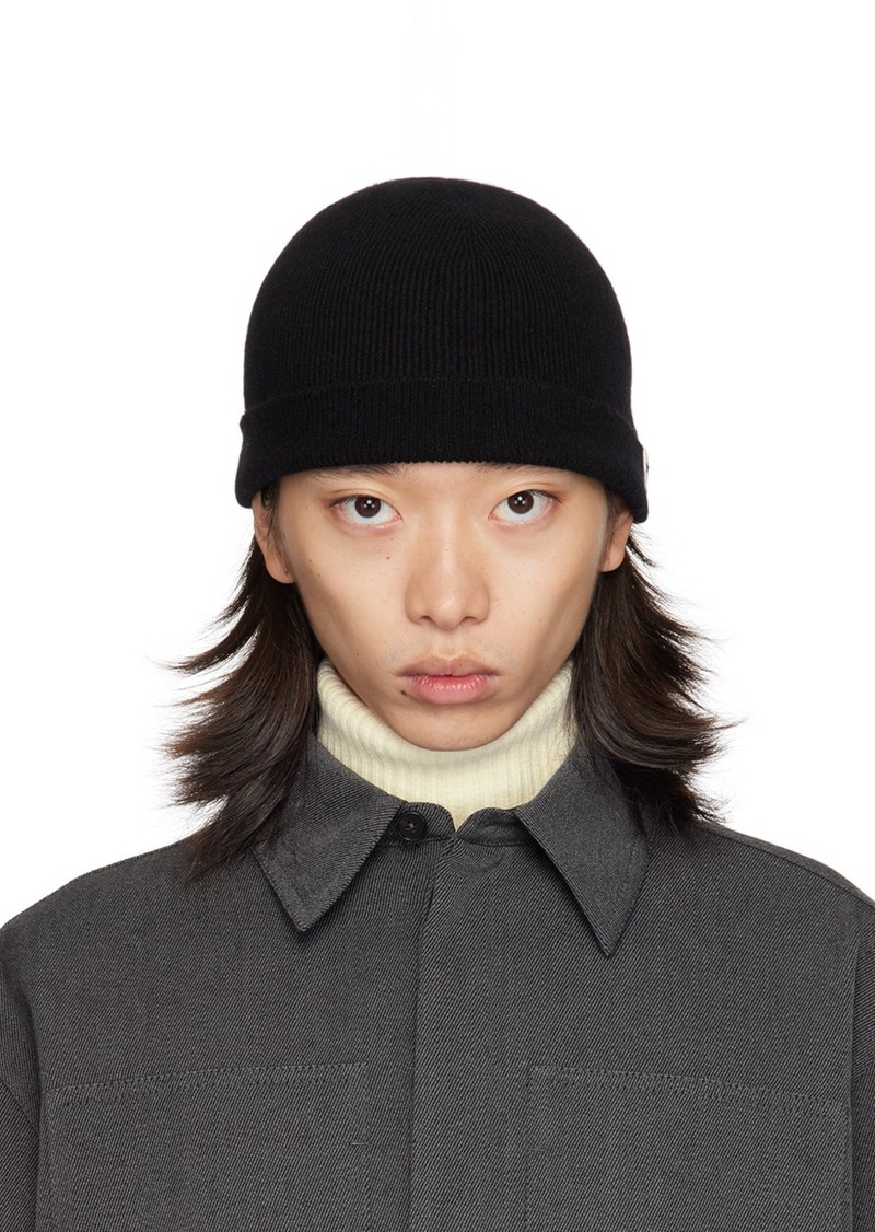 Jil Sander Black Fine Cashmere Beanie