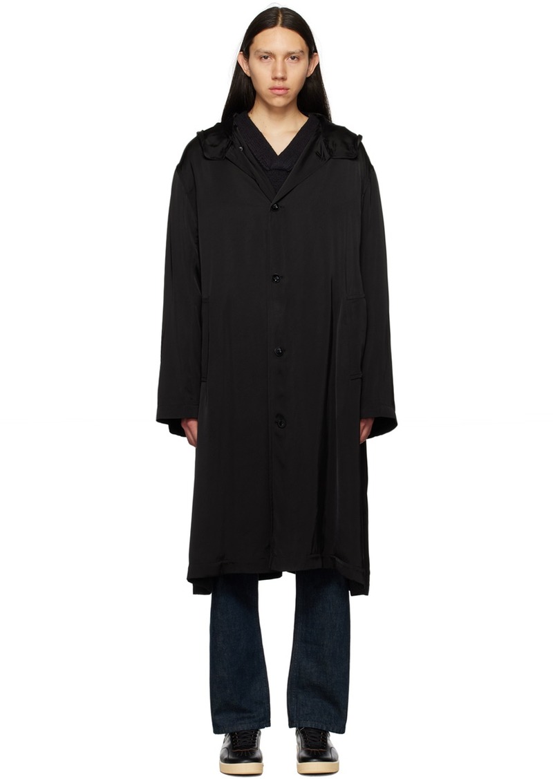 Jil Sander Black Hooded Coat