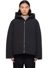 Jil Sander Black Hooded Down Jacket