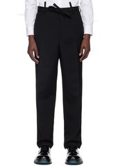 Jil Sander Black Layered Trousers