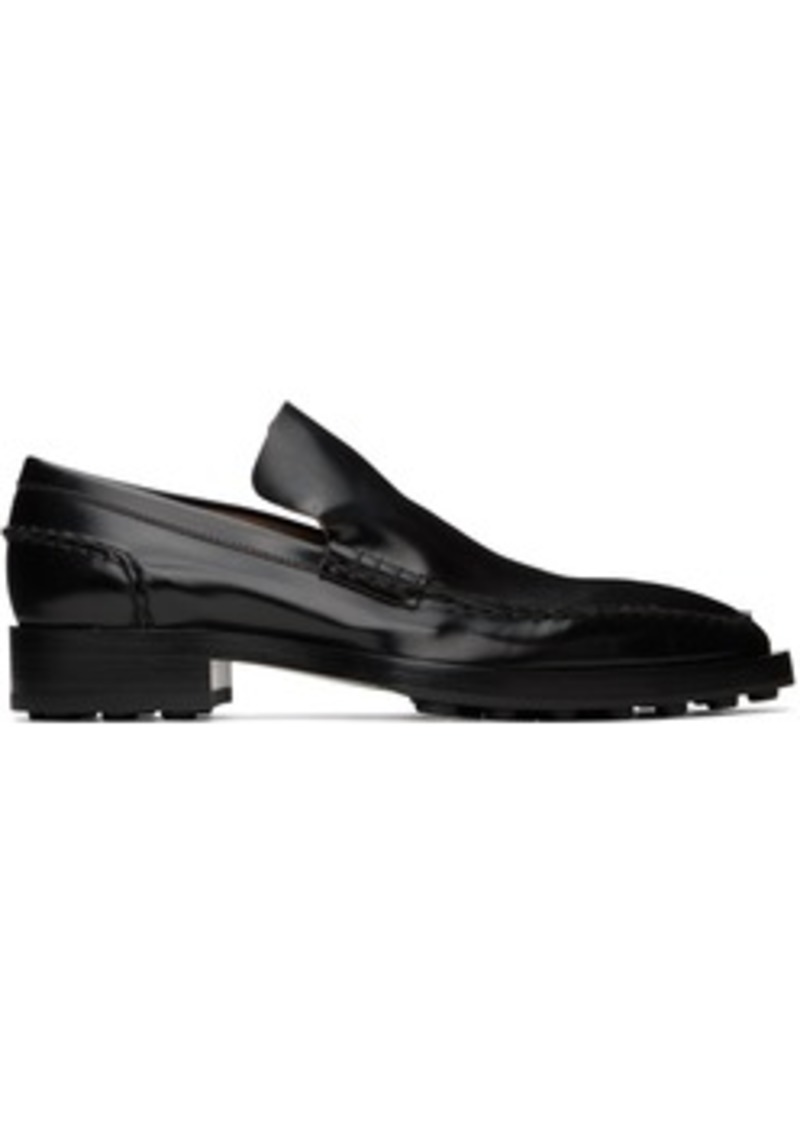 Jil Sander Black Leather Loafers