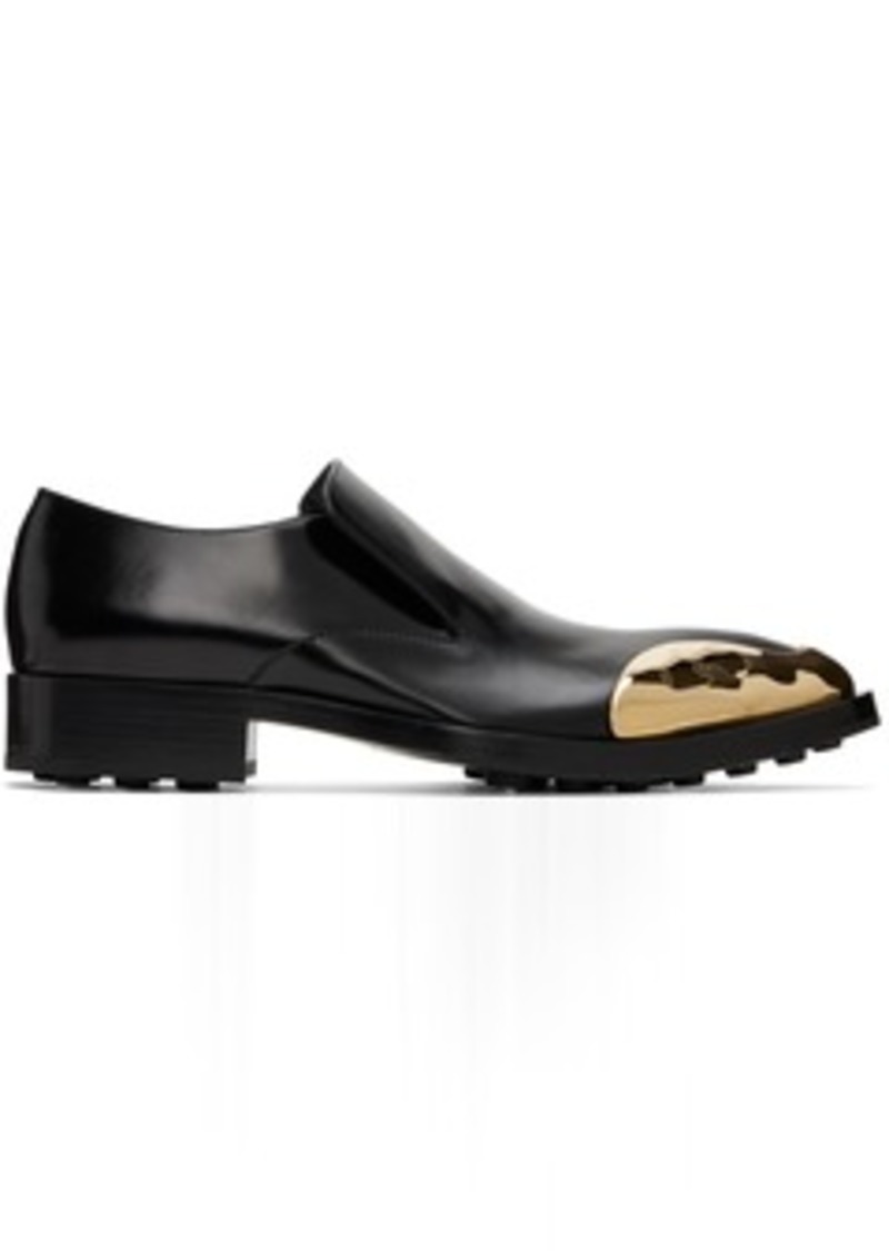 Jil Sander Black Metal Cap Loafers