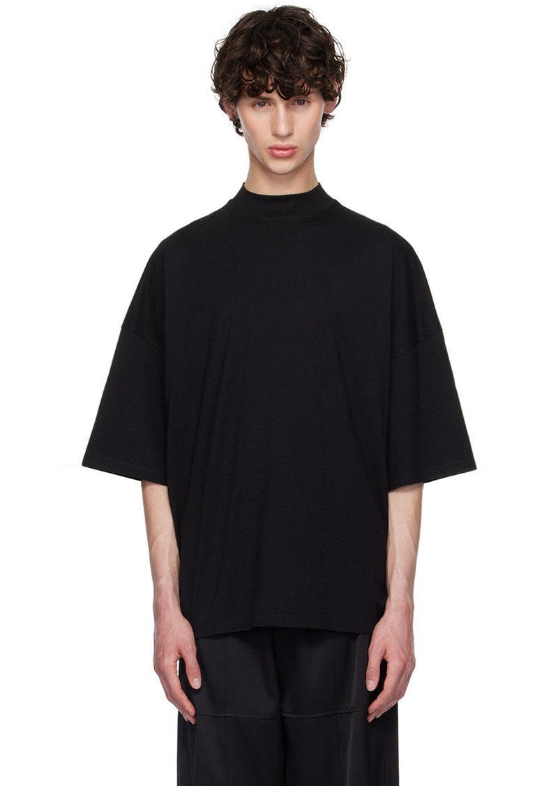 Jil Sander Black Mock Neck T-Shirt