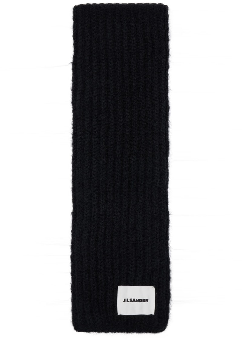 Jil Sander Black PD Scarf