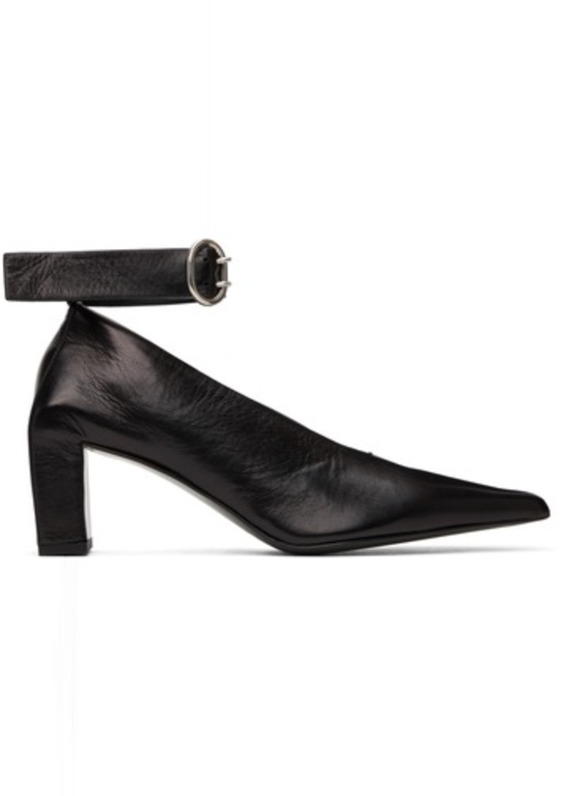 Jil Sander Black Pin-Buckle Heels