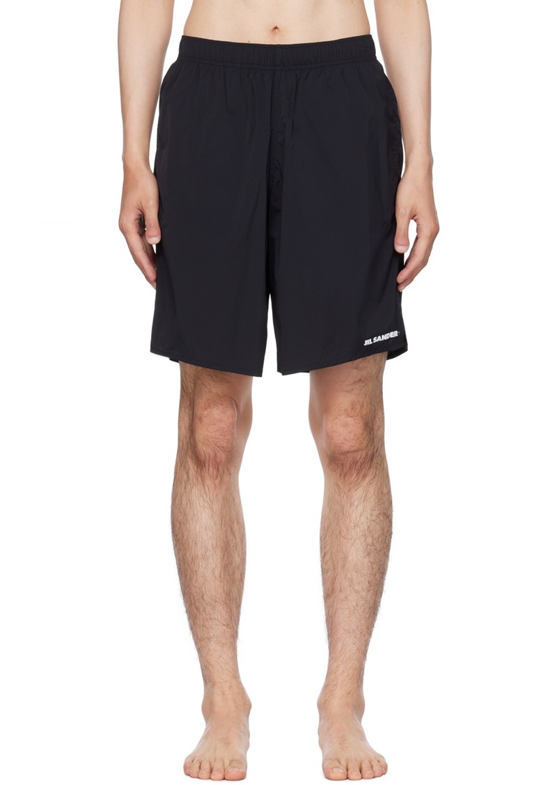 Jil Sander Black Printed Swim Shorts