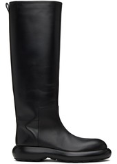 Jil Sander Black Pull-Loop Boots