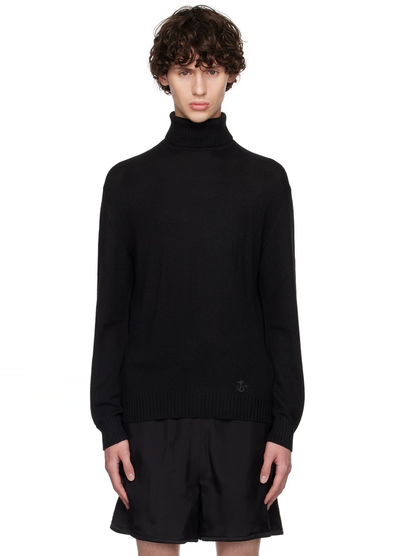 Jil Sander Black Roll Neck Turtleneck