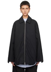 Jil Sander Black Spread Collar Down Jacket