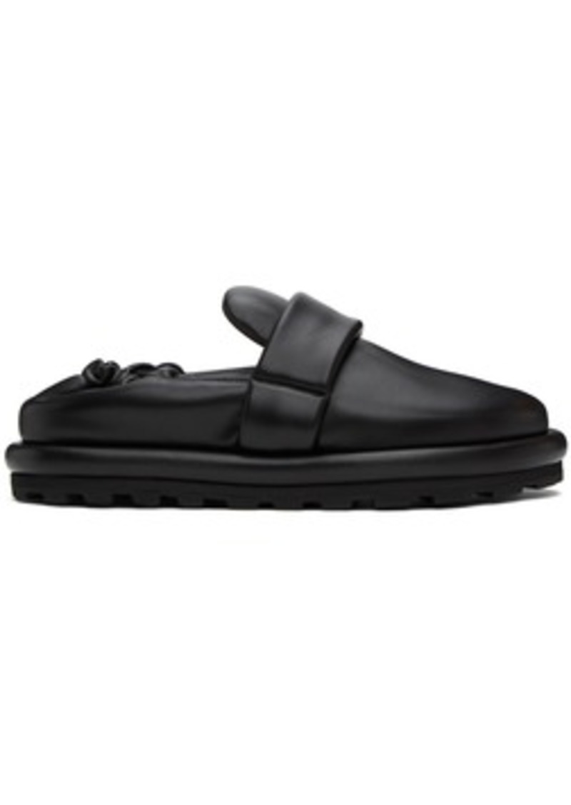 Jil Sander Black Strap Sabot Loafers