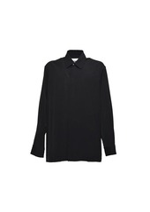 JIL SANDER Black viscose classic shirt Jil Sander