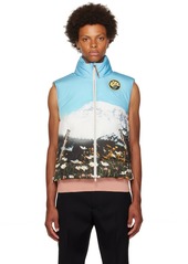 Jil Sander Blue Graphic Down Vest