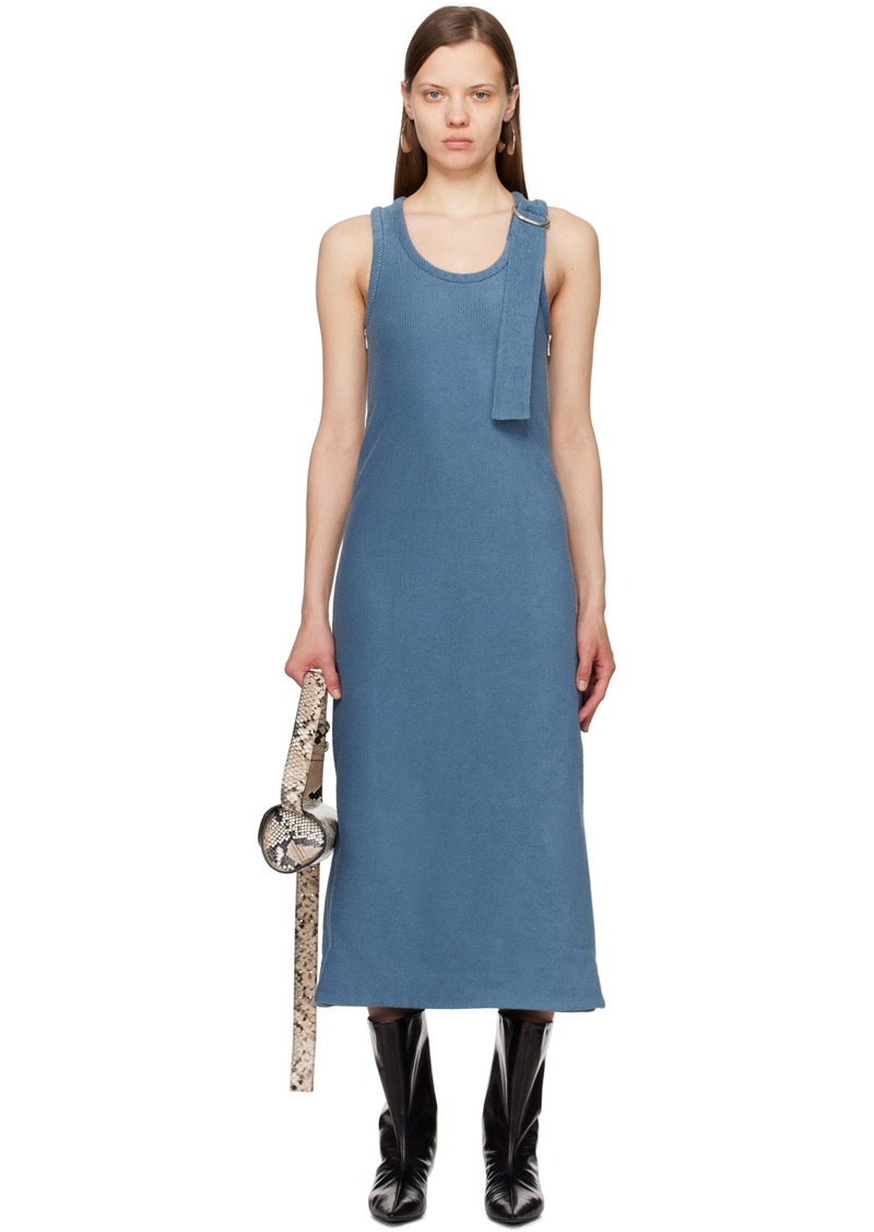 Jil Sander Blue Zip Maxi Dress