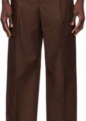 Jil Sander Brown Cotton Cargo Pants