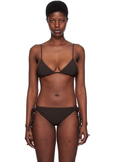 Jil Sander Brown Tangle Bikini Top