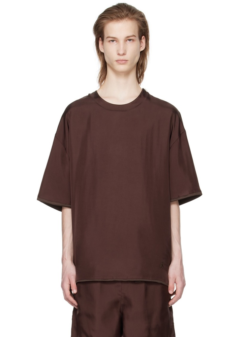 Jil Sander Burgundy & Brown Reversible T-Shirt