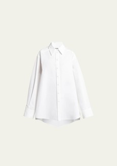 Jil Sander Cotton Slit-Sleeve Button-Front Shirt