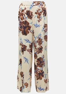 Jil Sander Floral high-rise wide-leg pants