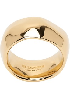 Jil Sander Gold Rough Nature Ring
