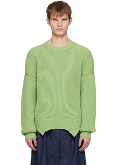 Jil Sander Green Oversized Sweater