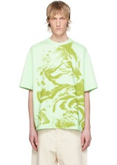 Jil Sander Green Printed T-Shirt