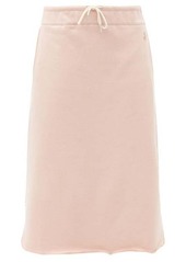 Jil Sander Drawstring-waist organic cotton-terry midi skirt