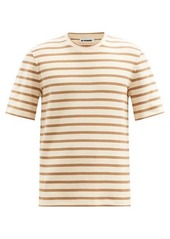 Jil Sander Logo-patch striped cotton-jersey T-shirt