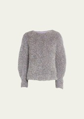 Jil Sander Men's Shaggy Multicolor Lurex Sweater