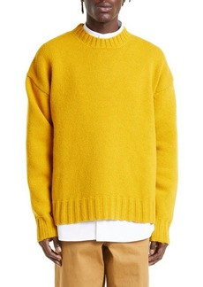 Jil Sander Men's Wool Crewneck Sweater in Mustard at Nordstrom