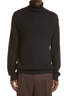 Jil Sander Men's Wool Turtleneck Sweater in Black at Nordstrom