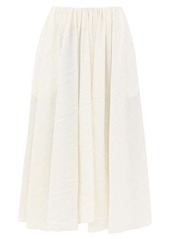 Jil Sander Nastya linen-blend midi skirt