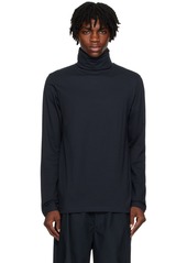 Jil Sander Navy Embroidered Turtleneck