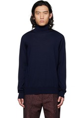 Jil Sander Navy Wool Turtleneck