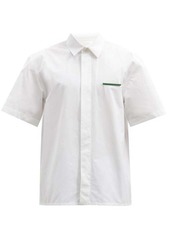 Jil Sander Never Fade Away-plaque cotton short-sleeved shirt