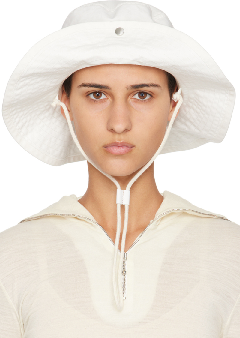 Jil Sander Off-White Button Bucket Hat
