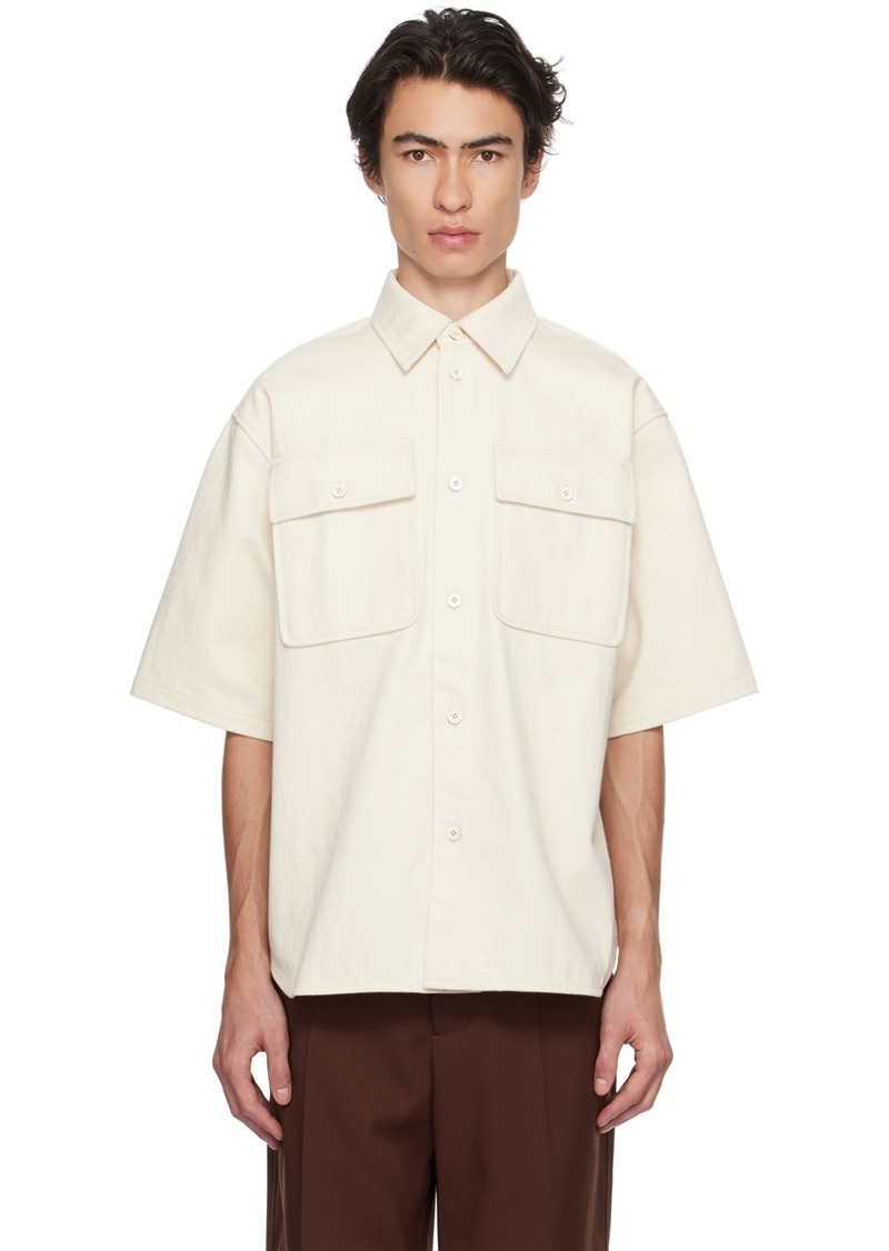 Jil Sander Off-White Buttoned Denim Shirt