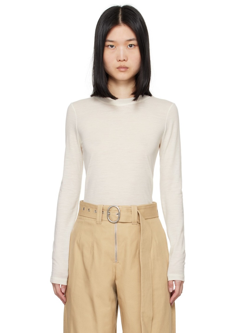 Jil Sander Off-White Crewneck Long Sleeve T-Shirt