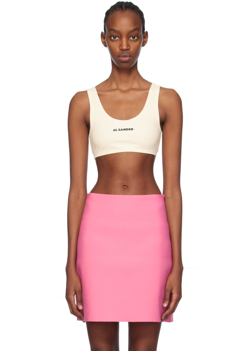 Jil Sander Off-White Cropped Tank Top